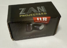 Box for ZAN Projectiles ELR (Extreme Long Range) with a red ELR sticker and two bullets on the front, ‘Made with Passion’ text visible.